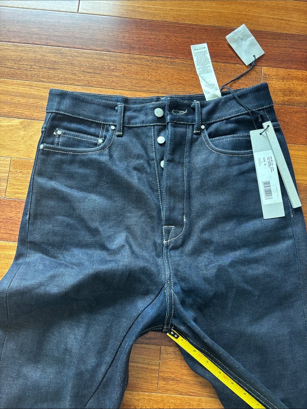 Rick Owens Men's Dark Indigo Denim Jeans -